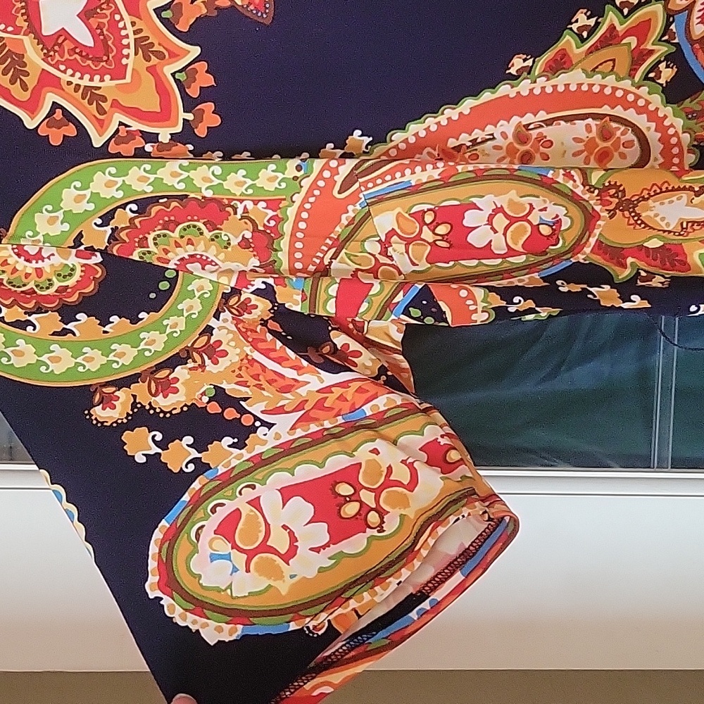 Colorful Paisley Dress Orange - Picture 6 of 10